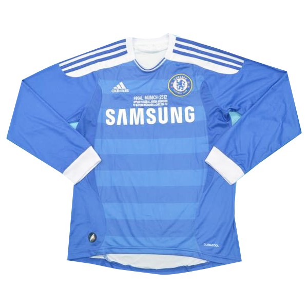 Camiseta Chelsea Replica Primera Ropa ML Retro 2011 2012 Azul